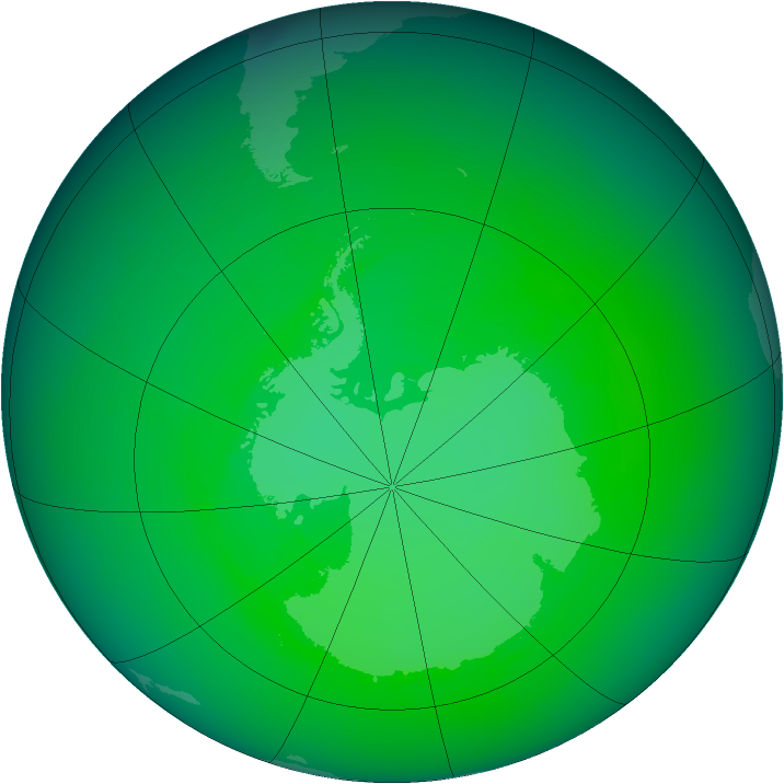 1981-December monthly mean Antarctic ozone